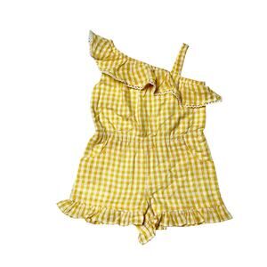 NWT Janie and Jack Gingham Ruffle Romper Size 3T